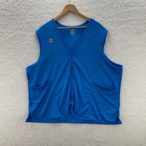 Walmart Vest Womens 3X Blue Employee Uniform Grocery Mesh Lightweight Workwear